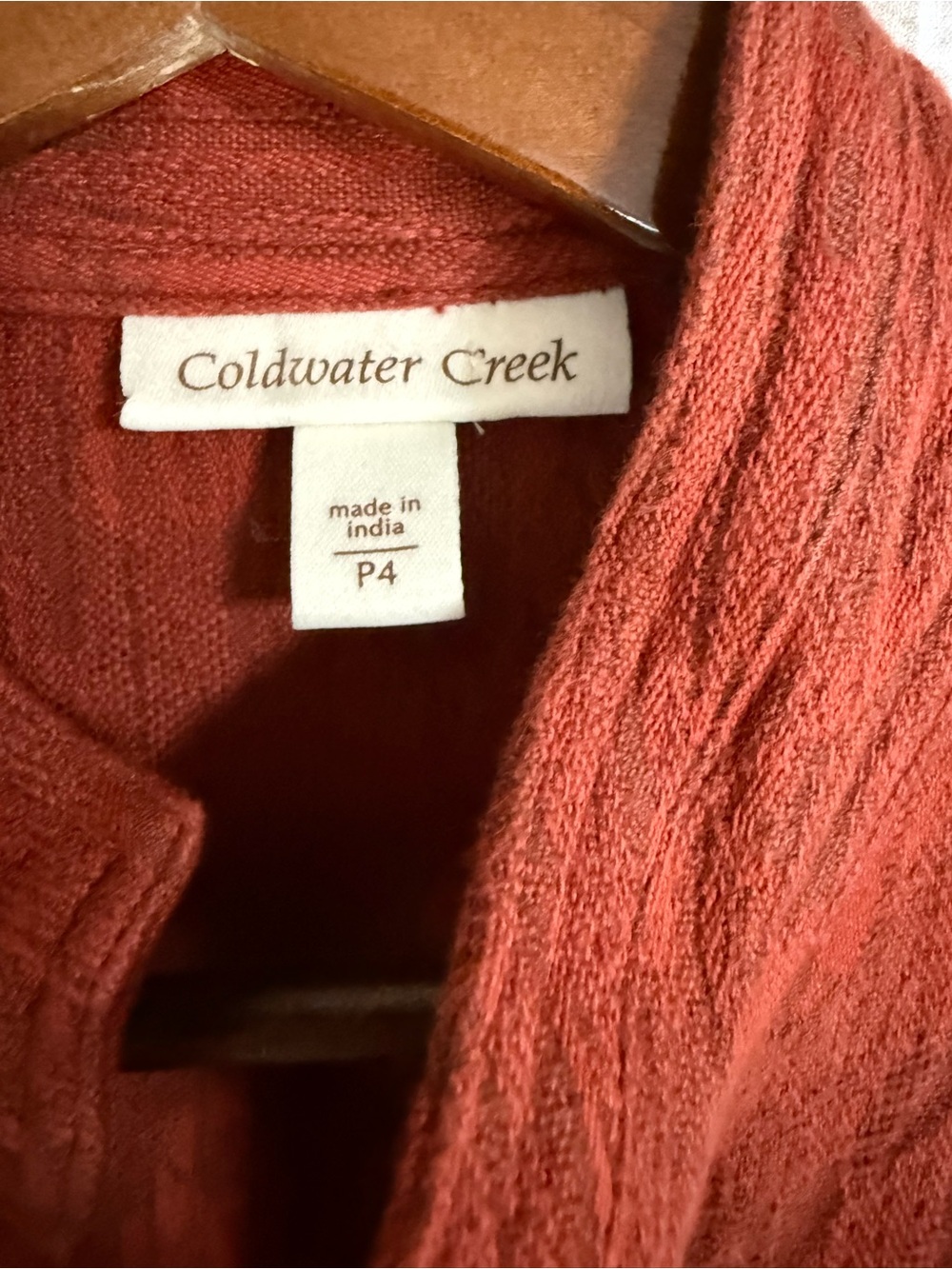 Coldwater Creek Red Textured Open-Front Blazer - Picture 3 of 7